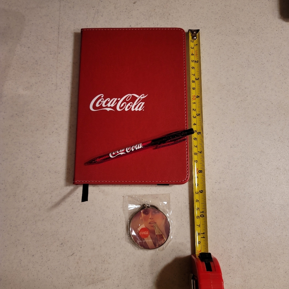 COCA COLA JOURNAL RETRACTABLE PEN AND KEYCHAIN